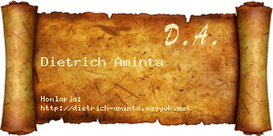 Dietrich Aminta névjegykártya